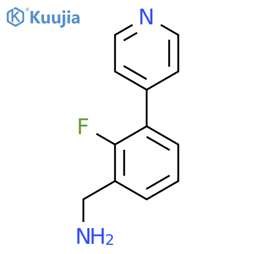 (2-Fluoro-3-(pyridin-4-yl)phenyl)methanamine structure