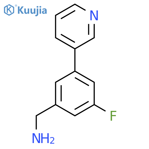 (3-Fluoro-5-(pyridin-3-yl)phenyl)methanamine structure
