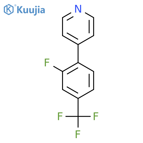 4-2-fluoro-4-(trifluoromethyl)phenylpyridine structure