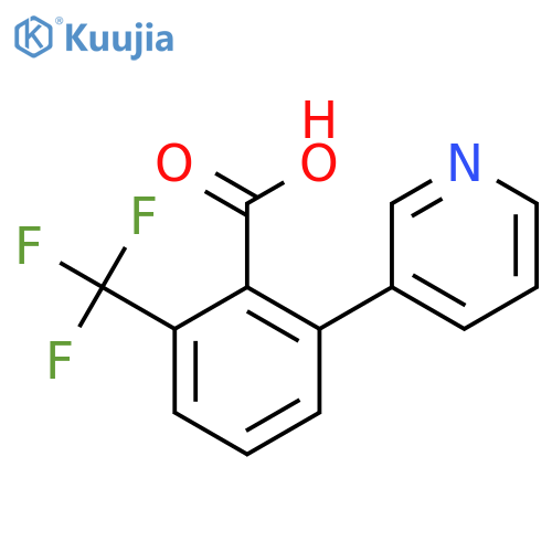 2-(Pyridin-3-yl)-6-(trifluoromethyl)benzoic acid structure