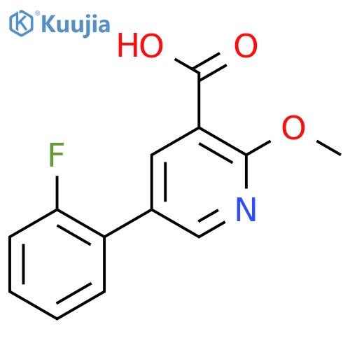 5-(2-Fluorophenyl)-2-methoxynicotinic acid structure