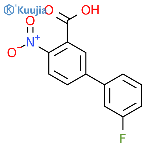 3'-Fluoro-4-nitrobiphenyl-3-carboxylic acid structure