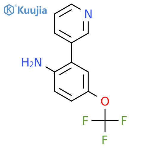 2-(Pyridin-3-yl)-4-(trifluoromethoxy)benzenamine structure