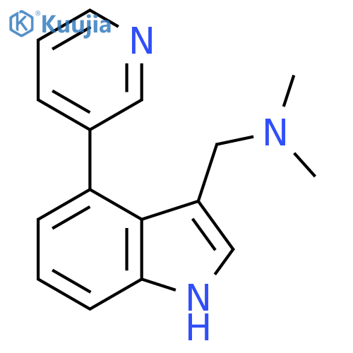 n,n-Dimethyl(4-(pyridin-3-yl)-1h-indol-3-yl)methanamine structure