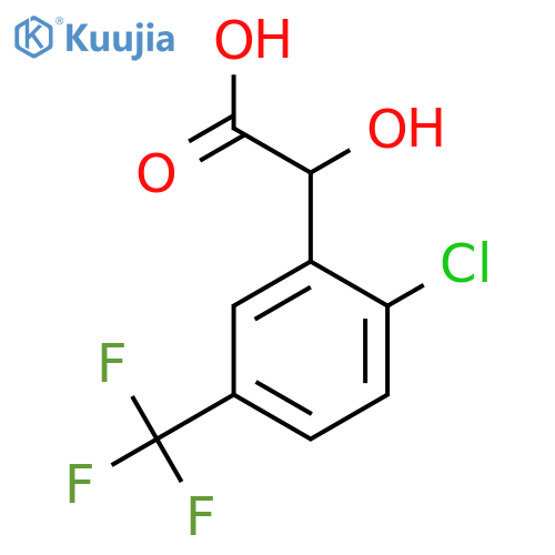 2-2-chloro-5-(trifluoromethyl)phenyl-2-hydroxyacetic acid structure