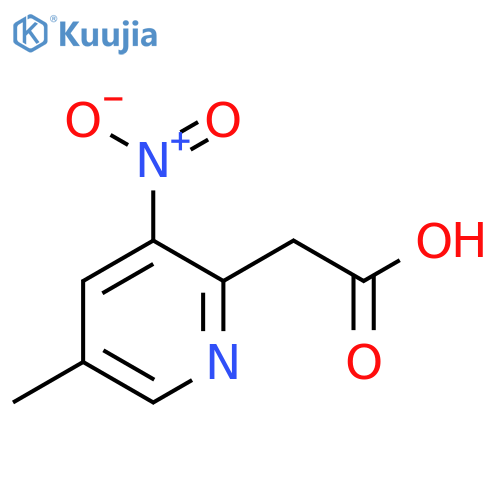 (5-Methyl-3-nitropyridin-2-yl)acetic acid structure