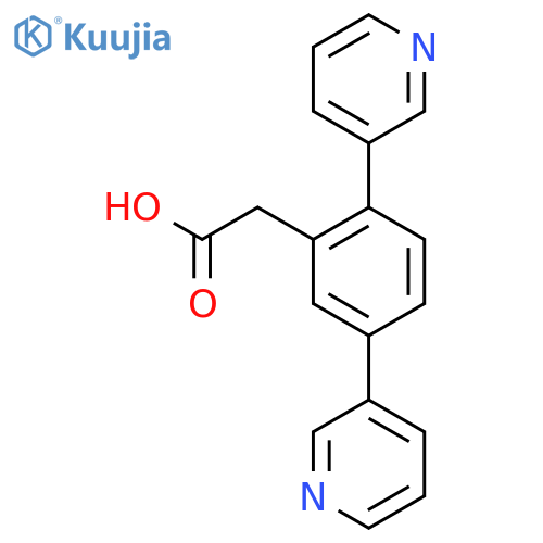 2-(2,5-Di(pyridin-3-yl)phenyl)acetic acid structure