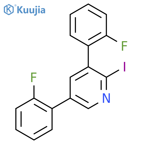 3,5-Bis(2-fluorophenyl)-2-iodopyridine structure