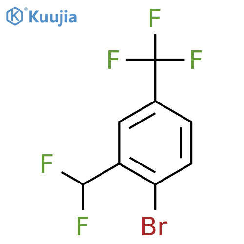 1-Bromo-2-(difluoromethyl)-4-(trifluoromethyl)benzene structure