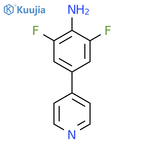 2,6-Difluoro-4-(pyridin-4-yl)benzenamine structure