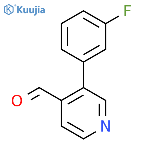 3-(3-Fluorophenyl)isonicotinaldehyde structure