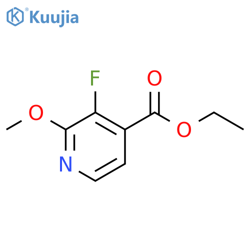 4-Pyridinecarboxylic acid, 3-fluoro-2-methoxy-, ethyl ester structure