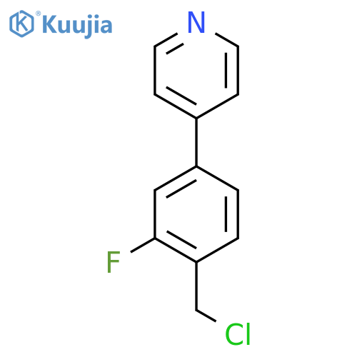 4-(4-(Chloromethyl)-3-fluorophenyl)pyridine structure