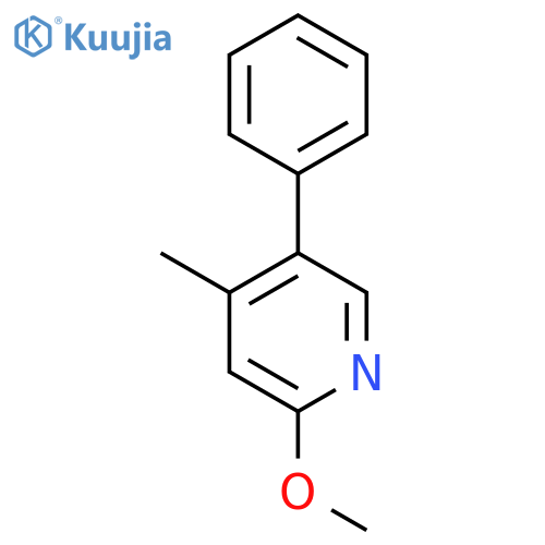 Pyridine, 2-methoxy-4-methyl-5-phenyl- structure