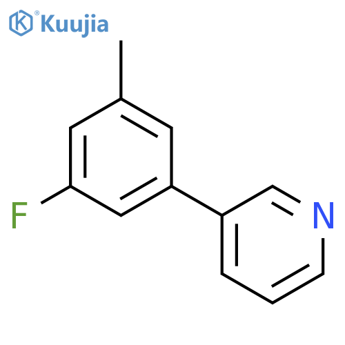 3-(3-Fluoro-5-methyl-phenyl)-pyridine structure