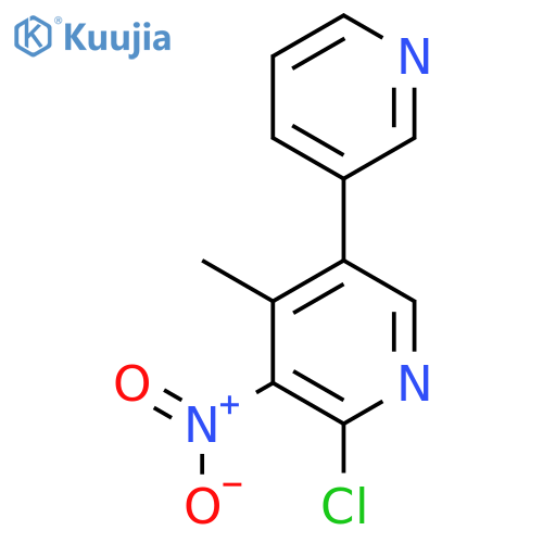 2-Chloro-4-methyl-3-nitro-5-(pyridin-3-yl)pyridine structure