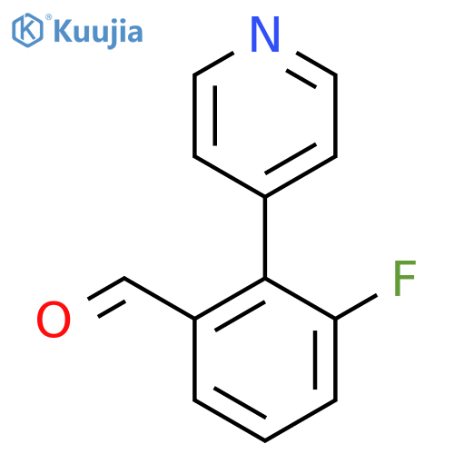 3-Fluoro-2-(pyridin-4-yl)benzaldehyde structure