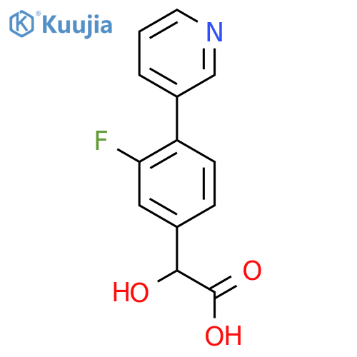 2-(3-Fluoro-4-(pyridin-3-yl)phenyl)-2-hydroxyacetic acid structure