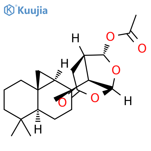 2,7-Dioxabicyclo[3.2.1]octan-3-one,6-(acetyloxy)-8-[(1aS,2R,4aS,8aR)-decahydro-2,5,5-trimethylcyclopropa[d]naphthalen-2-yl]-,(1S,5R,6S,8R)- (9CI) structure