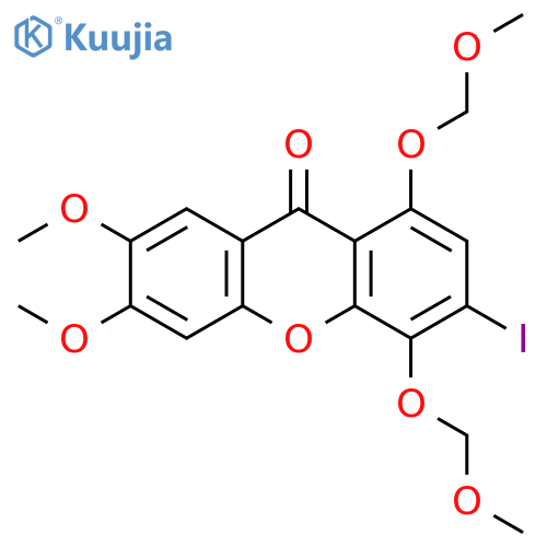 9H-Xanthen-9-one, 3-iodo-6,7-dimethoxy-1,4-bis(methoxymethoxy)- structure