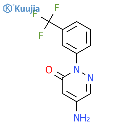 3(2H)-Pyridazinone,5-amino-2-[3-(trifluoromethyl)phenyl]- structure
