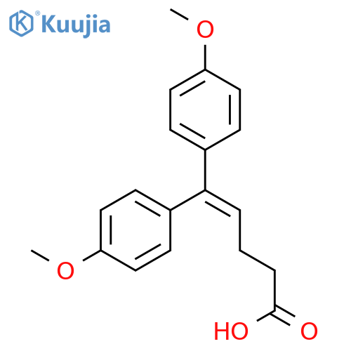 4-Pentenoic acid, 5,5-bis(4-methoxyphenyl)- structure