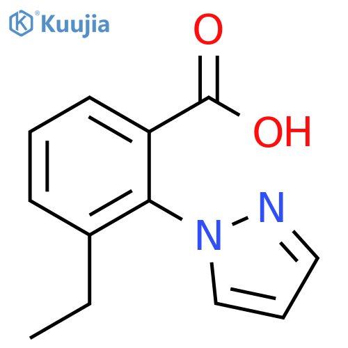3-Ethyl-2-(1H-pyrazol-1-yl)benzoic acid structure
