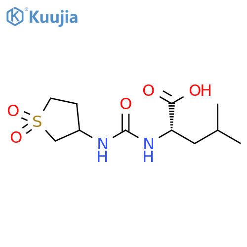 (2S)-2-[(1,1-dioxothiolan-3-yl)carbamoylamino]-4-methyl-pentanoic acid structure