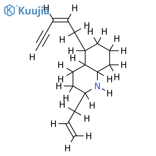2-allyl-5-(pent-2-en-4-ynyl)-cis-decahydroquinoline structure