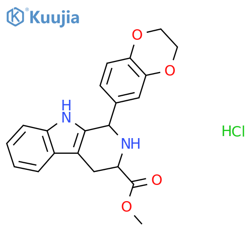 Methyl 1-(2,3-Dihydro-1,4-benzodioxin-6-yl)-2,3,4,9-tetrahydro-1H-β-carboline-3-carboxylate Hydrochloride structure