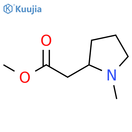 2-Pyrrolidineacetic acid, 1-methyl-, methyl ester, (±)- structure