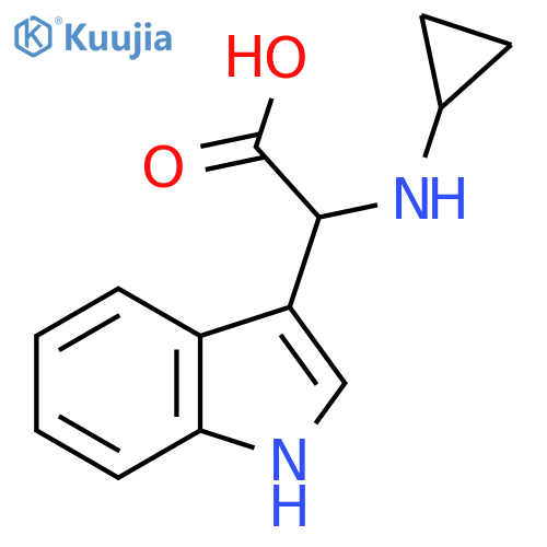 (Cyclopropylamino)(1H-indol-3-yl)acetic acid structure