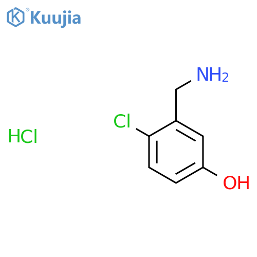 3-(Aminomethyl)-4-chlorophenol hydrochloride structure