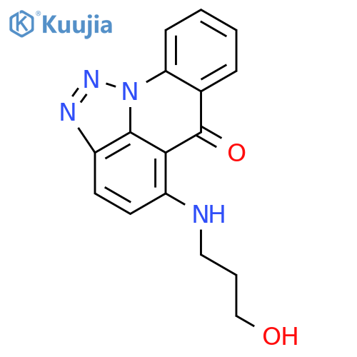 6H-[1,2,3]Triazolo[4,5,1-de]acridin-6-one, 5-[(3-hydroxypropyl)amino]- structure