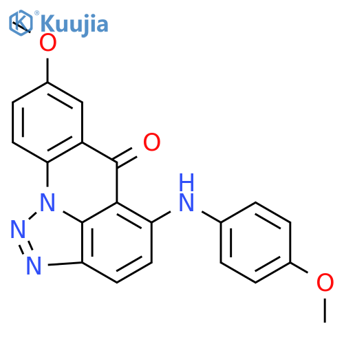6H-[1,2,3]Triazolo[4,5,1-de]acridin-6-one, 8-methoxy-5-[(4-methoxyphenyl)amino]- structure