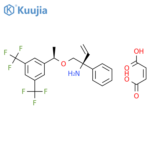 (1S)-1-(1R)-1-3,5-Bis(trifluoromethyl)phenylethyloxymethyl-1-phenylprop-2-enylamine Monomaleate structure