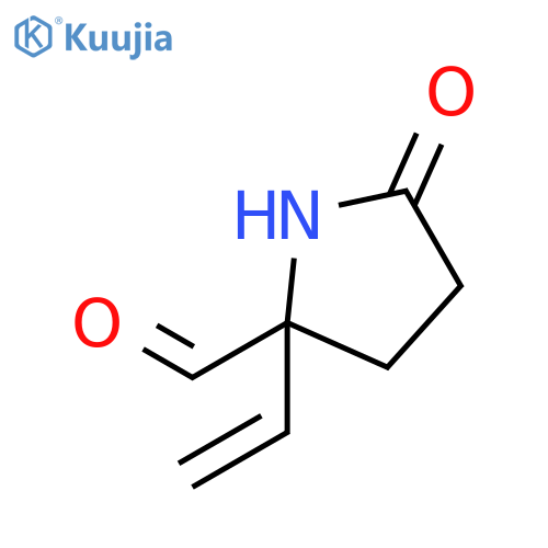 (2R)-2-ethenyl-5-oxopyrrolidine-2-carbaldehyde structure