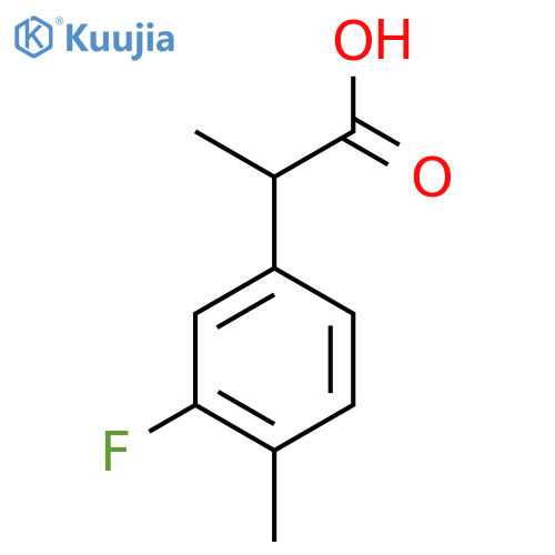 2-(3-Fluoro-4-methylphenyl)propanoic acid structure