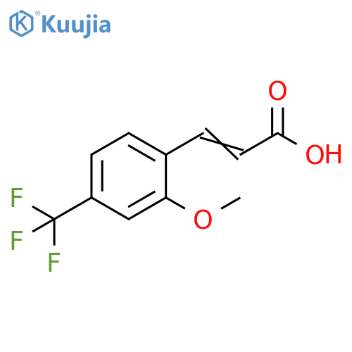 3-2-Methoxy-4-(trifluoromethyl)phenylprop-2-enoic Acid structure