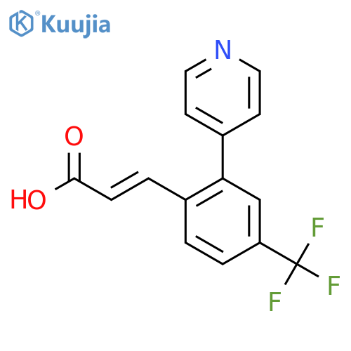 (e)-3-(2-(Pyridin-4-yl)-4-(trifluoromethyl)phenyl)acrylic acid structure