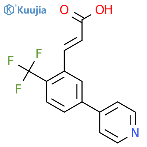 (e)-3-(5-(Pyridin-4-yl)-2-(trifluoromethyl)phenyl)acrylic acid structure