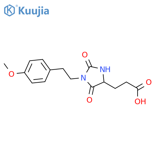 3-{1-2-(4-methoxyphenyl)ethyl-2,5-dioxoimidazolidin-4-yl}propanoic acid structure