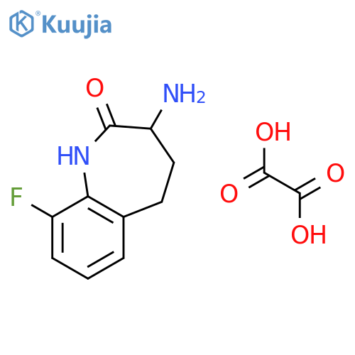 3-Amino-9-fluoro-4,5-dihydro-1H-benzo[b]azepin-2(3H)-one oxalate structure
