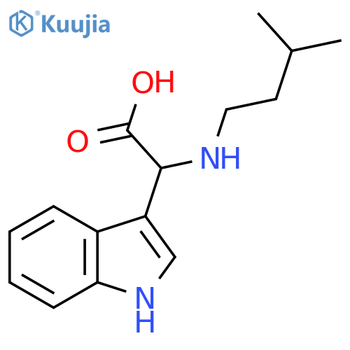 1H-Indol-3-yl(3-methylbutyl)aminoacetic acid structure