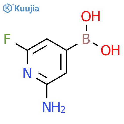 B-(2-amino-6-fluoro-4-pyridinyl)-Boronic acid structure