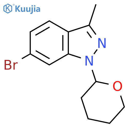 6-bromo-3-methyl-1-(tetrahydro-2H-pyran-2-yl)-1H-indazole structure