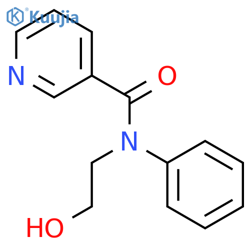 3-PYRIDINECARBOXAMIDE, N-(2-HYDROXYETHYL)-N-PHENYL- structure