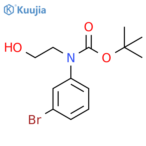 tert-butyl N-(3-bromophenyl)-N-(2-hydroxyethyl)carbamate structure