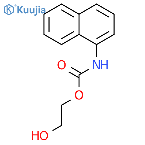 Carbamic acid, 1-naphthalenyl-, 2-hydroxyethyl ester structure