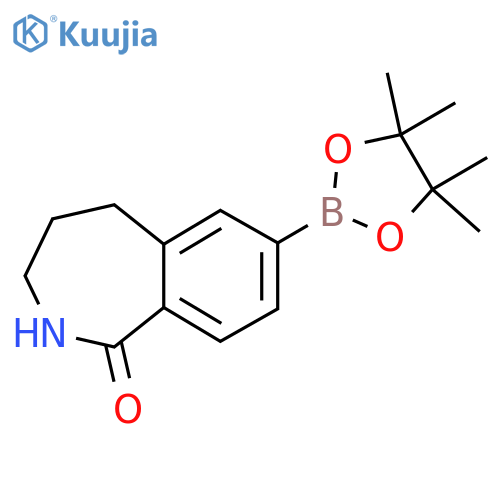 7-(Tetramethyl-1,3,2-dioxaborolan-2-yl)-2,3,4,5-tetrahydro-1H-2-benzazepin-1-one structure